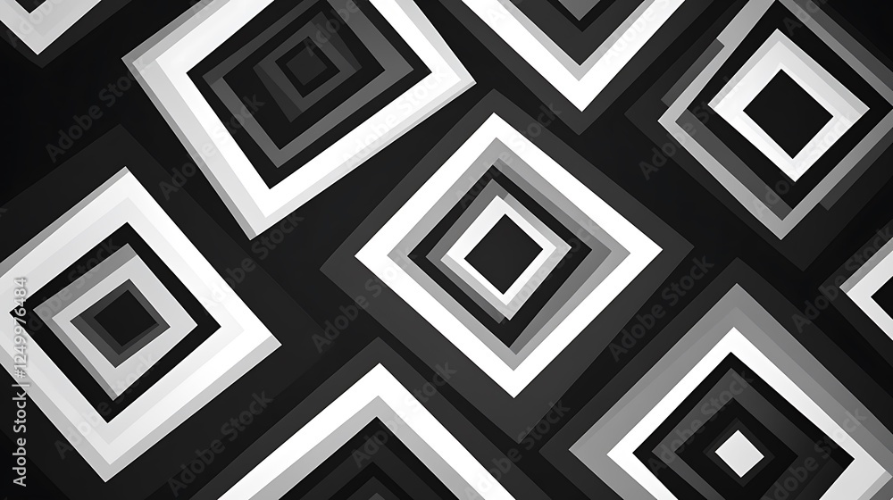 Abstract grayscale squares, diagonal pattern, background, design Abstract grayscale squares, diagonal pattern, background, design