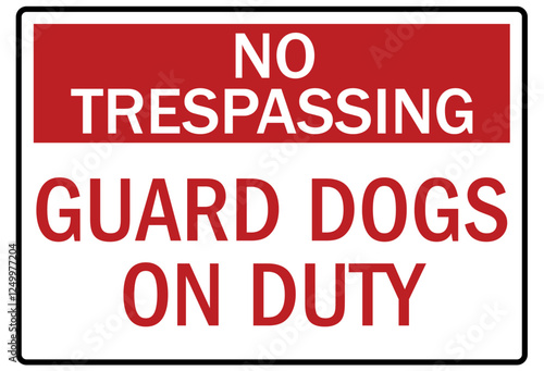 Guard dog warning sign