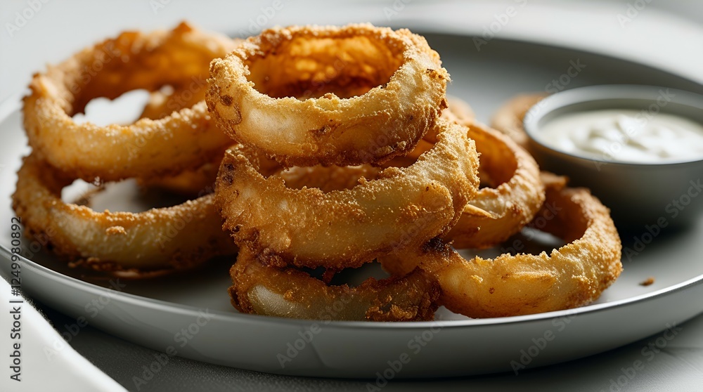 Golden and crispy onion rings with an irresistible crunch Golden and crispy onion rings with an irresistible crunch