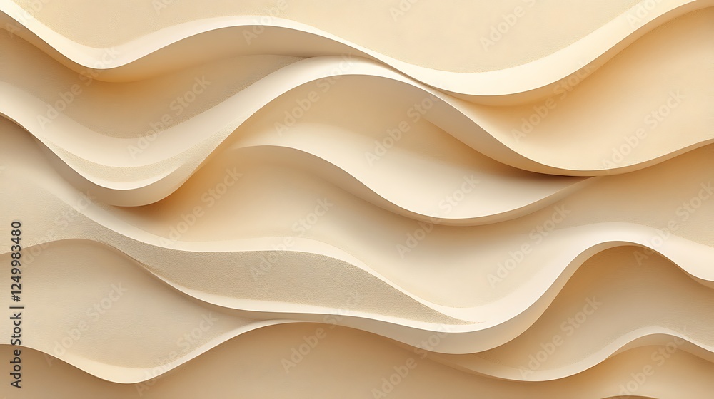 Obraz premium Beige waves background abstract design