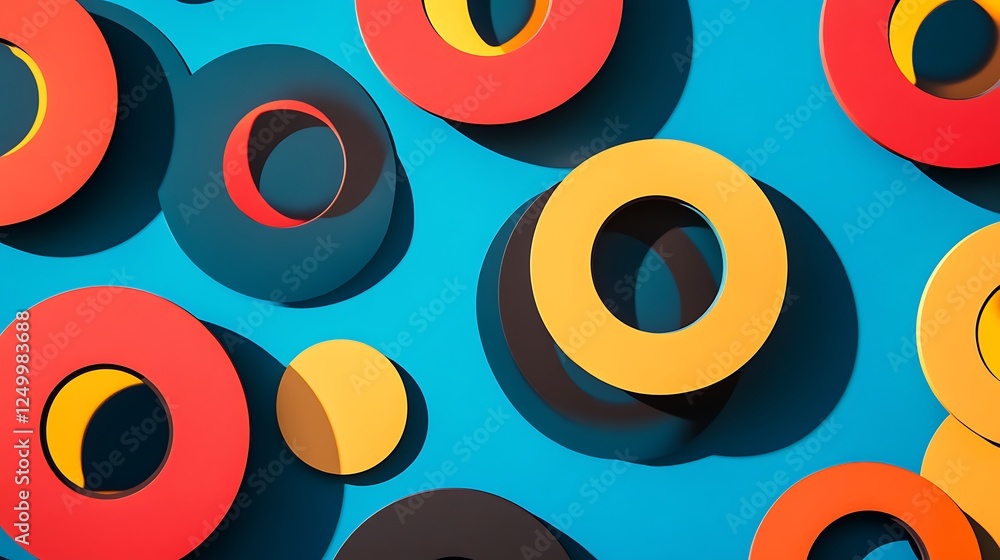 Abstract Colorful Circles Pattern Design Abstract Colorful Circles Pattern Design