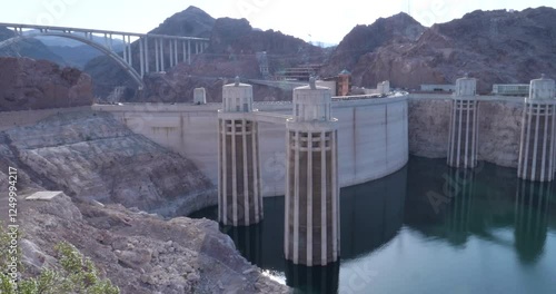 Hoover Dam Pan While its Low
