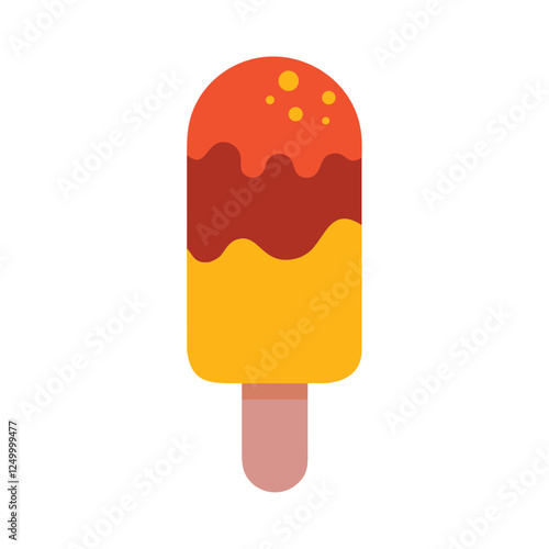 Ice cream popsicle summer treat illustration