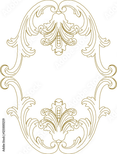 vector illustration silhouette sketch design ornament decoration carving detail for classic interior ethnic vintage traditional 