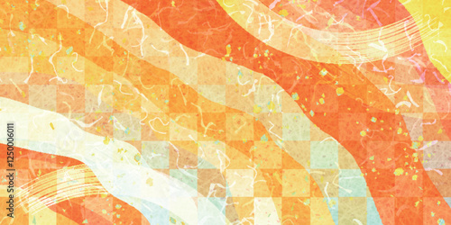 秋　和紙　模様　背景　