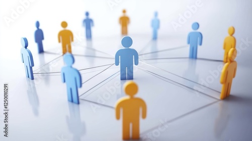 Network of connected people, teamwork concept. photo