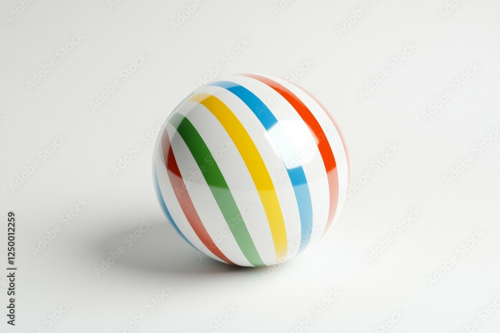 Colorful ball with stripes on it Colorful ball with stripes on it