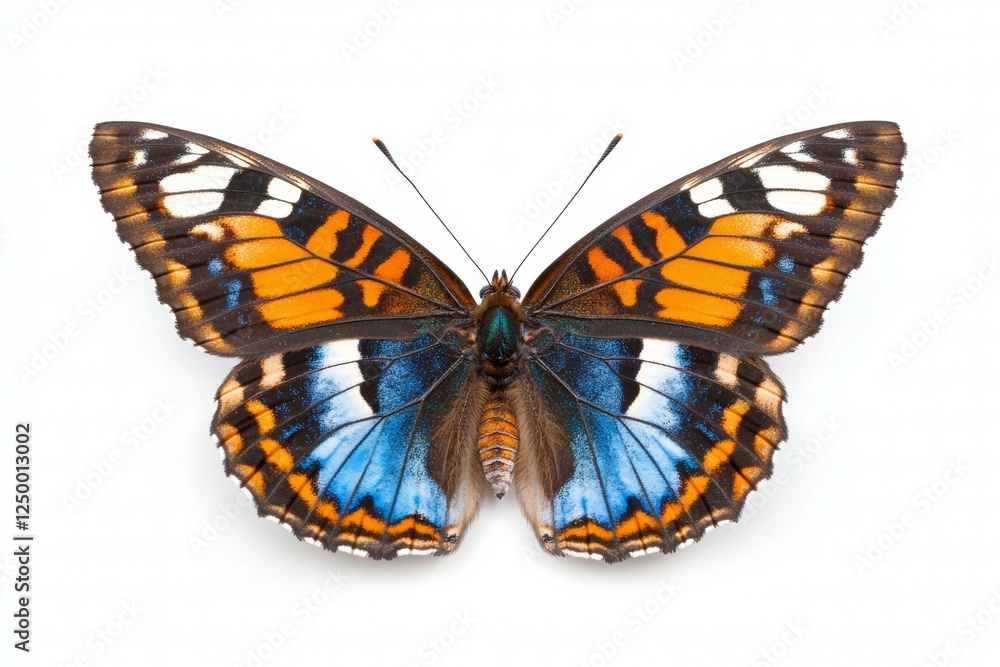 Fototapeta premium Butterfly with blue and orange wings