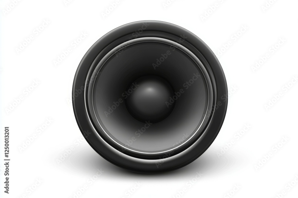 Black speaker with a white background Black speaker with a white background