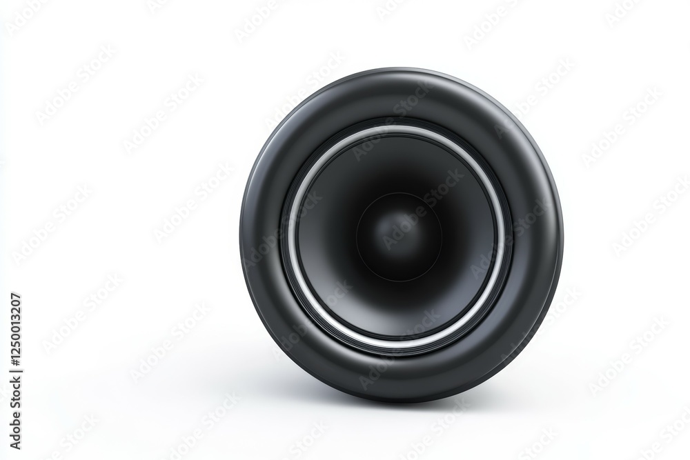 Black speaker with a white background Black speaker with a white background