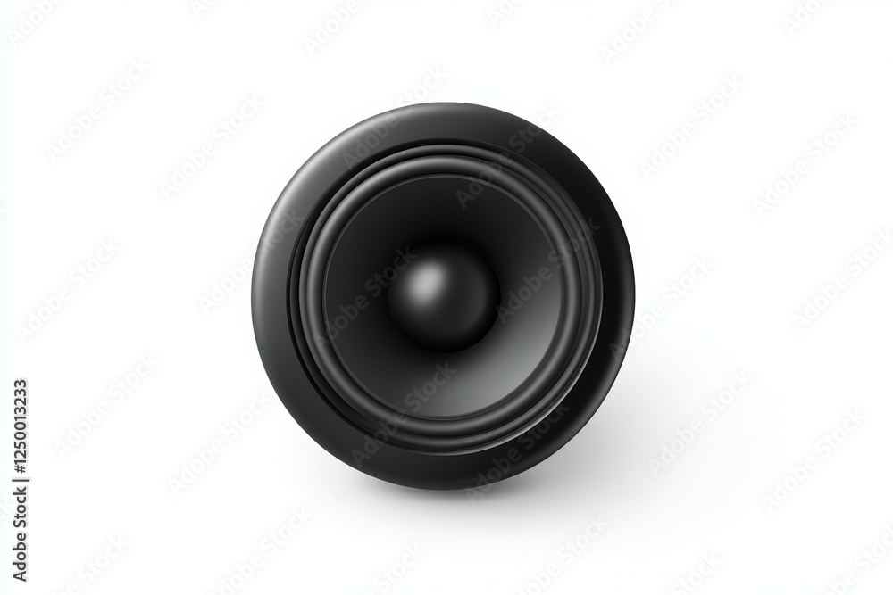 Black speaker with a black cone Black speaker with a black cone