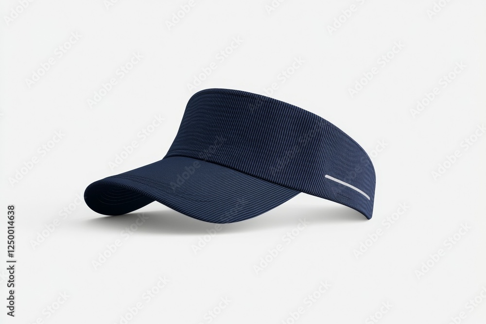 Blue visor hat with white trim Blue visor hat with white trim