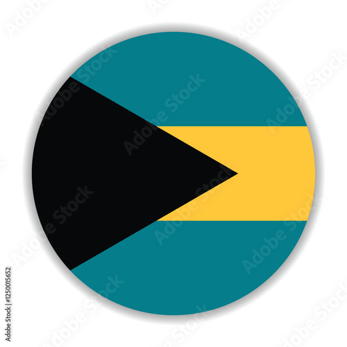 Free Download Bahamas circle flag logo icon digital vector illustration - GFXLoad