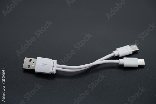 5A Fast Charging Dual Port Type-C Splitter Charging Cable photo