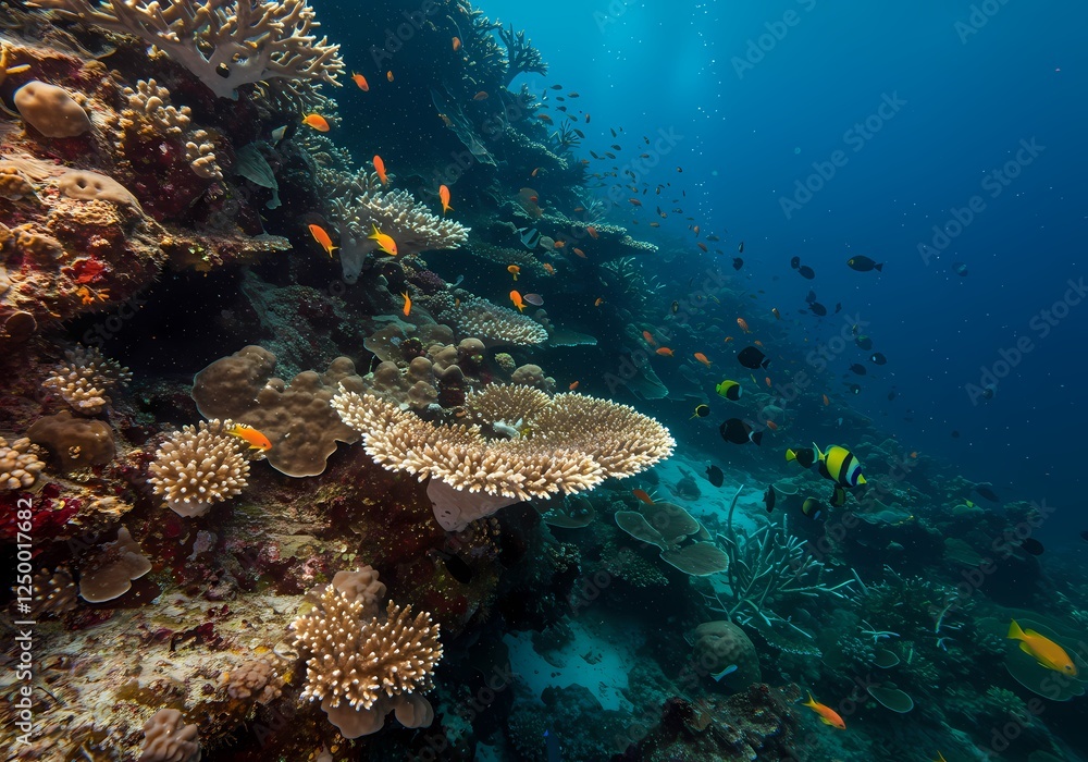 coral reef in the sea coral reef in the sea