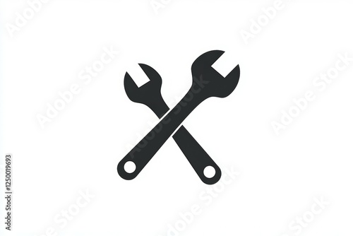 Two wrenches are crossed over each other