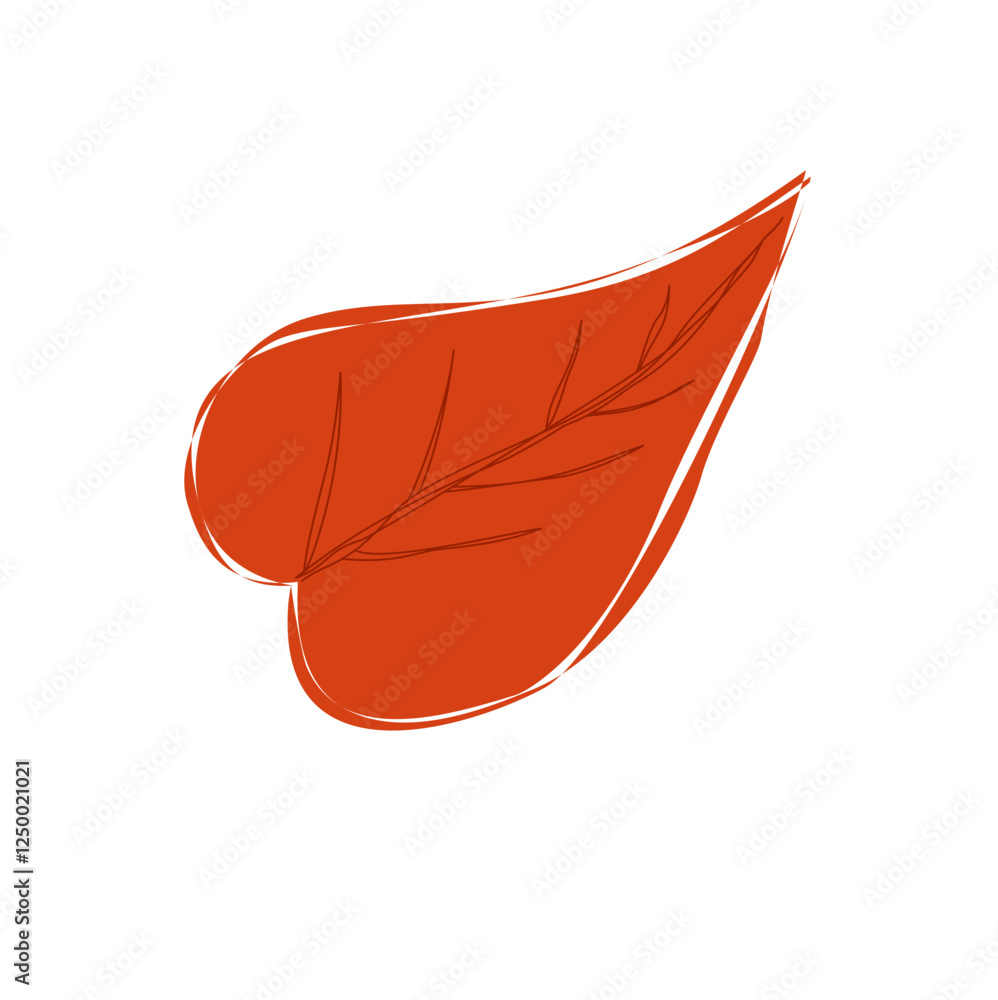 vector illustration of an orange leaf vector illustration of an orange leaf