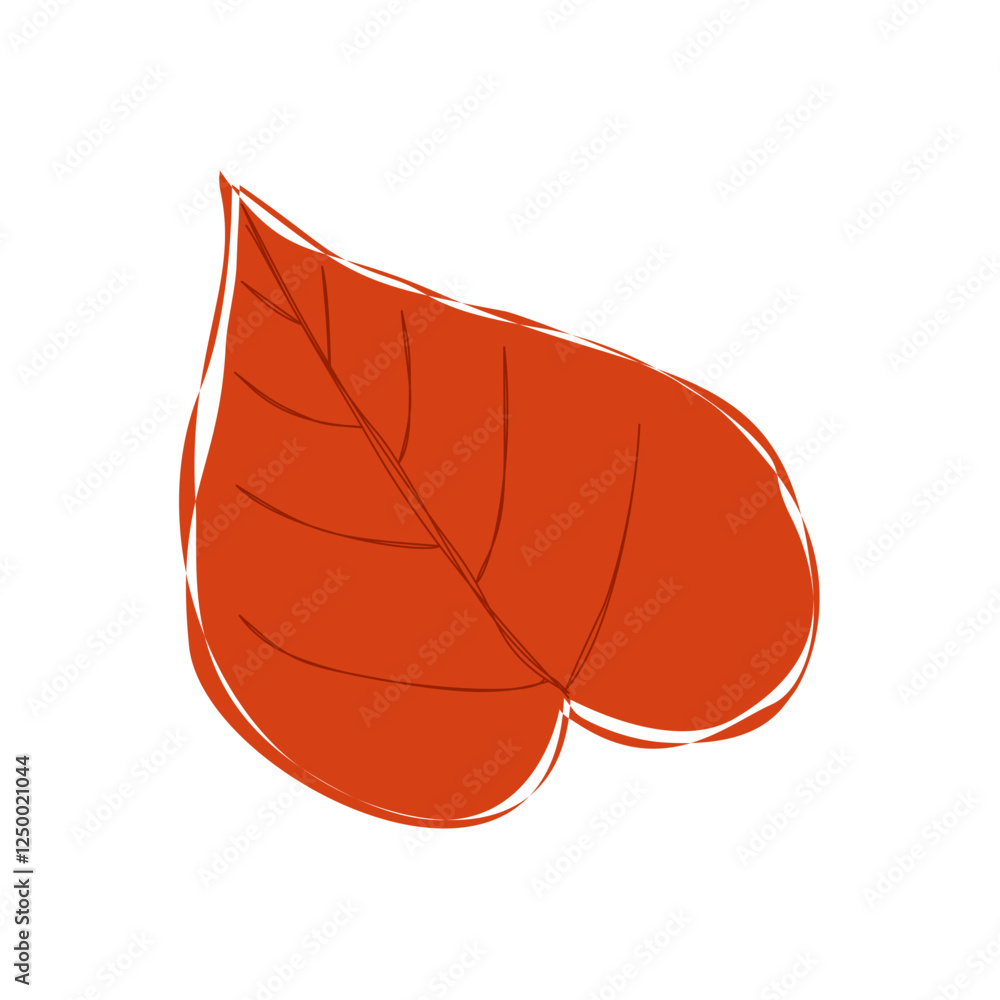 vector illustration of an orange leaf vector illustration of an orange leaf