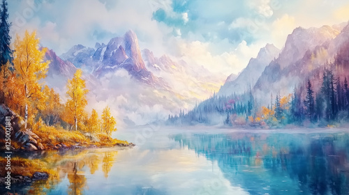 自然の景色,風景,美しい風景,絵画,ファンタジックな風景,