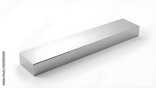 Wallpaper Mural silver bar isolated on pure white background Torontodigital.ca