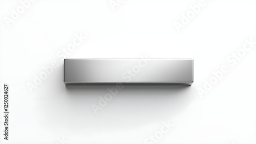 Wallpaper Mural silver bar isolated on pure white background Torontodigital.ca