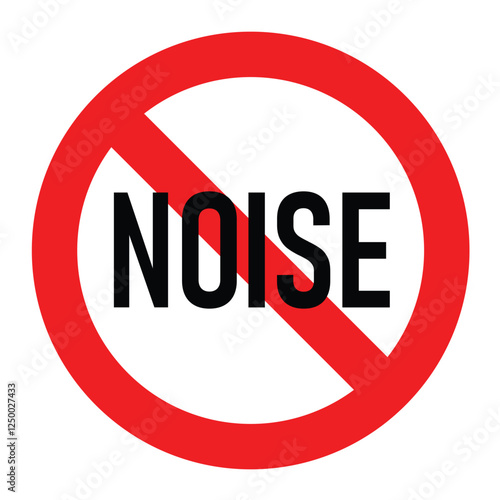 Do Not Make Noise Round Sign