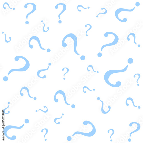 Blue Question Marks Pattern Background
