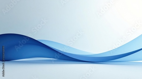 Abstract Blue Wave Forms Serene Minimalist Design for Modern Backgrounds