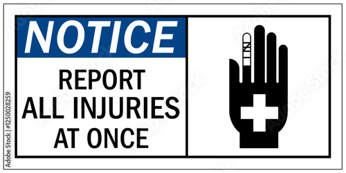 Report all accident sign