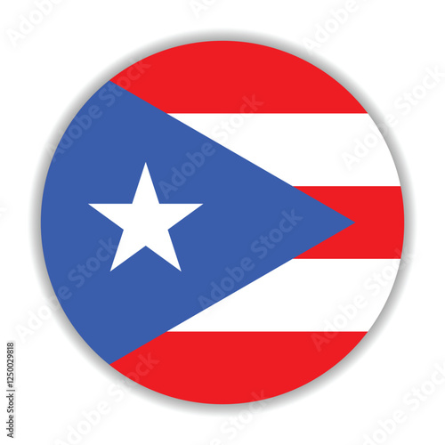 Free Download Puerto Rico flag. Puerto Rico circle flag logo icon computer vector illustration design - GFXLoad