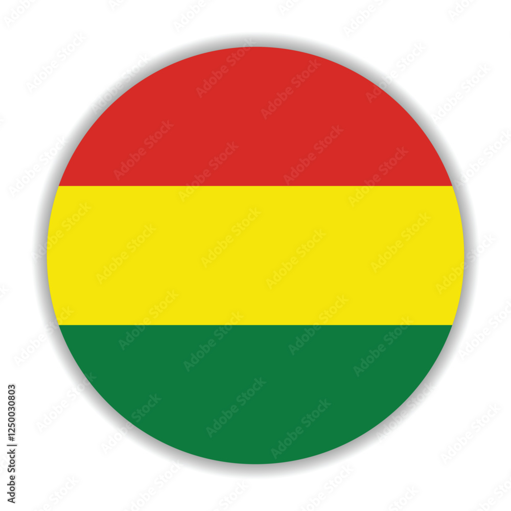 Bolivia flag. Bolivia circle flag logo icon computer vector illustration design Bolivia flag. Bolivia circle flag logo icon computer vector illustration design