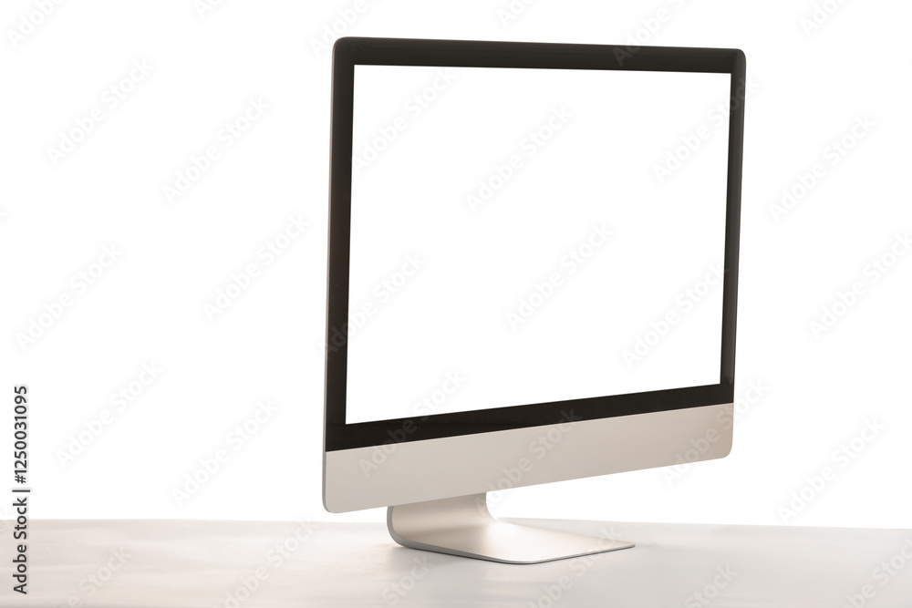 Computer monitor isolated on white. Modern technology Computer monitor isolated on white. Modern technology
