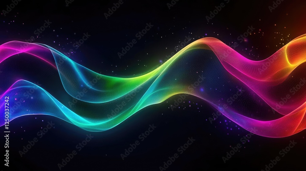 Holographic Liquid Wave Abstract Design Element for Digital Media Backgrounds Holographic Liquid Wave Abstract Design Element for Digital Media Backgrounds