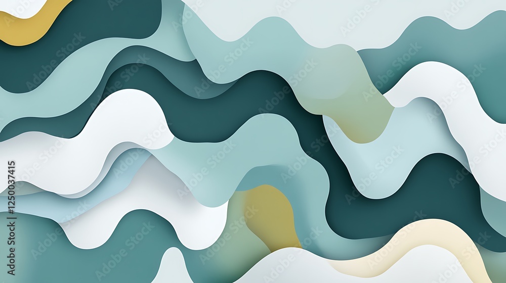 Obraz premium Abstract wavy paper design (1)
