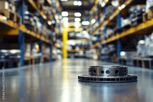 Wallpaper Mural Precision Engineering: A Brake Rotor in a Warehouse Torontodigital.ca