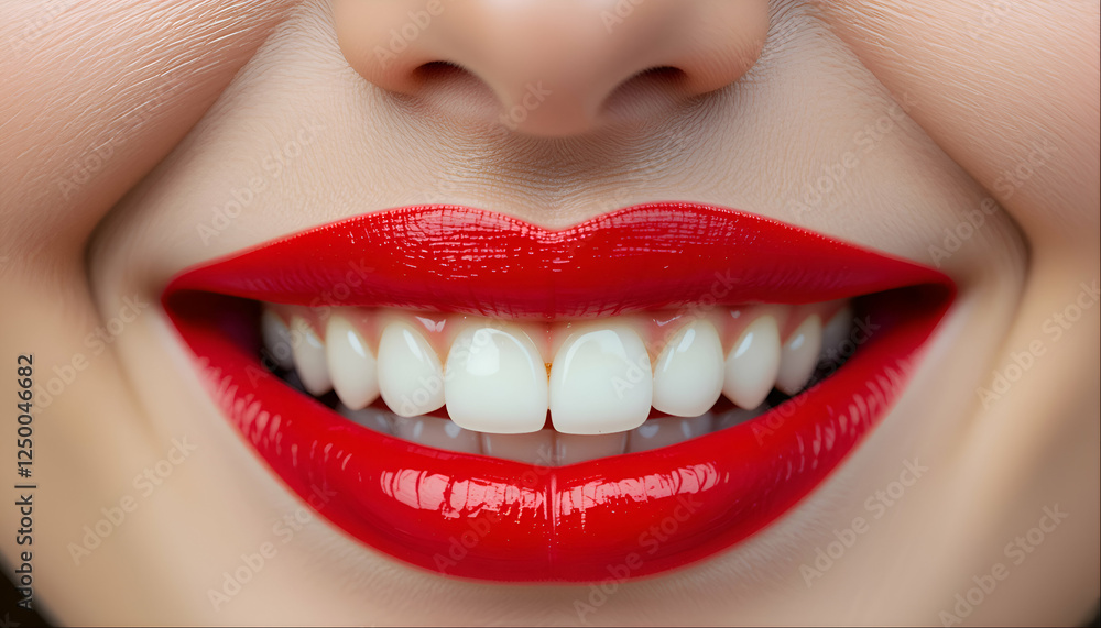 Closeup macro portrait of female part of face. Woman red lips, World Oral Health Day, Dentist’s Day
Closeup macro portrait of female part of face. Woman red lips, World Oral Health Day, Dentist’s Day