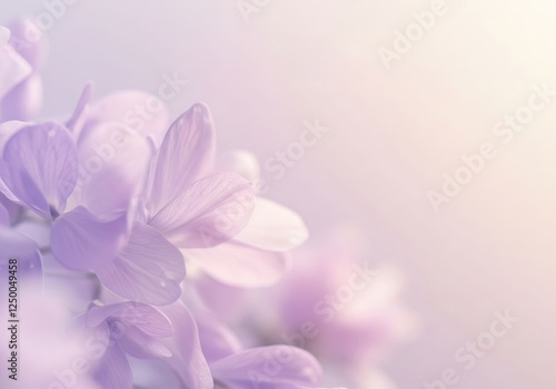 A delicate floral design featuring soft pastel colors, including shades of pink and purple. The gentle light and subtle details create a dreamy and romantic atmosphere.