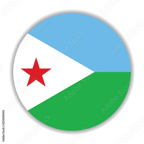 Free Download Djibouti flag. Djibouti circle flag logo icon computer vector illustration design - GFXLoad