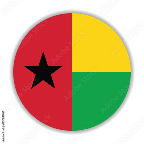 Guinea-Bissau flag. Guinea-Bissau circle flag logo icon computer vector illustration design Free Download Guinea-Bissau flag. Guinea-Bissau circle flag logo icon computer vector illustration design - GFXLoad