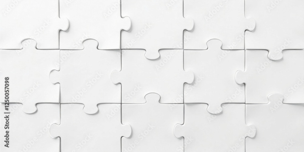White Jigsaw Puzzle Pieces Interlocking to Form a Seamless Pattern A Symbol of Unity and Collaboration White Jigsaw Puzzle Pieces Interlocking to Form a Seamless Pattern A Symbol of Unity and Collaboration