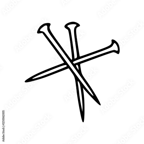 vector illustration of a nail icon