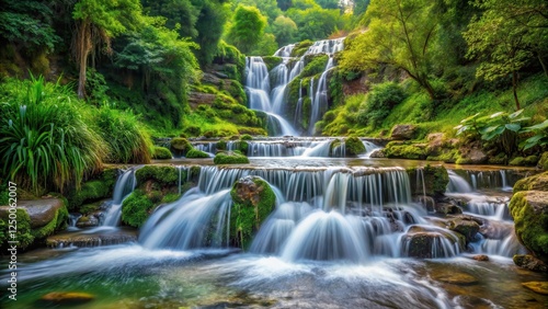 Cascade Flowing Down Toplita , landscape, vegetation ,  landscape, vegetation , forest