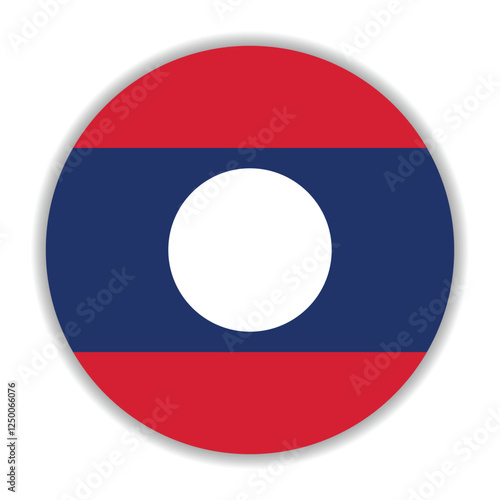 Free Download Laos flag. Laos circle flag logo icon computer vector illustration design - GFXLoad