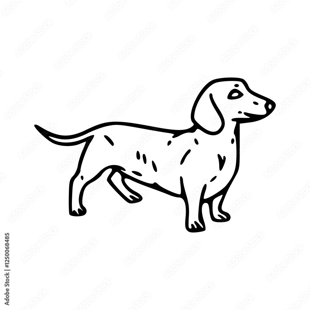hand drawn vector illustration of a dog hand drawn vector illustration of a dog