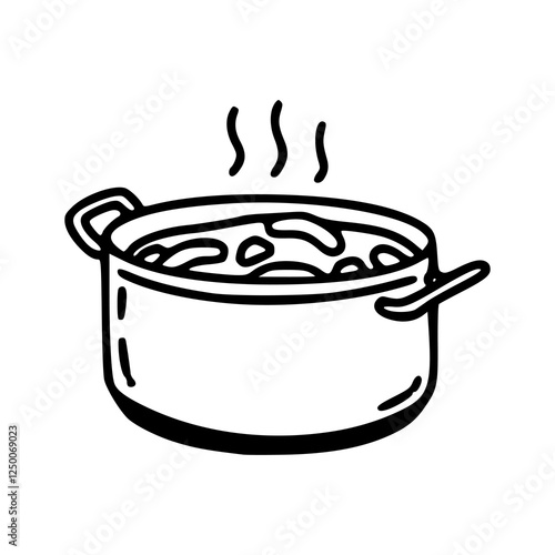 vector design element : pot and steam