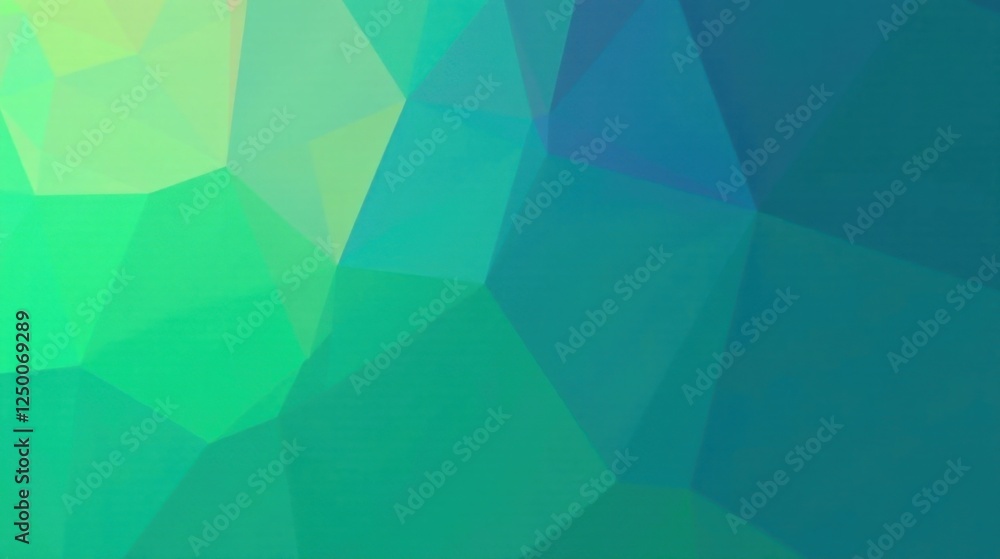 Fototapeta premium Abstract Green and Teal Geometric Polygonal Background Image for Design Projects
