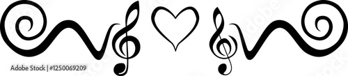 Musical notes text divider