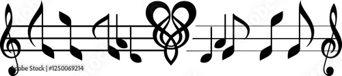 Musical notes text divider