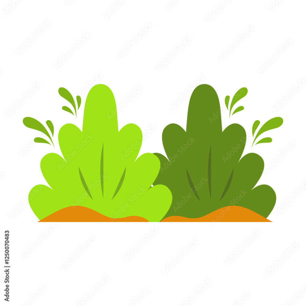 Grass Border Element with Cute Cartoon Design. Vector Illustration. Grass Border Element with Cute Cartoon Design. Vector Illustration.