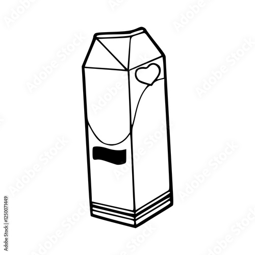 milk carton icon vector